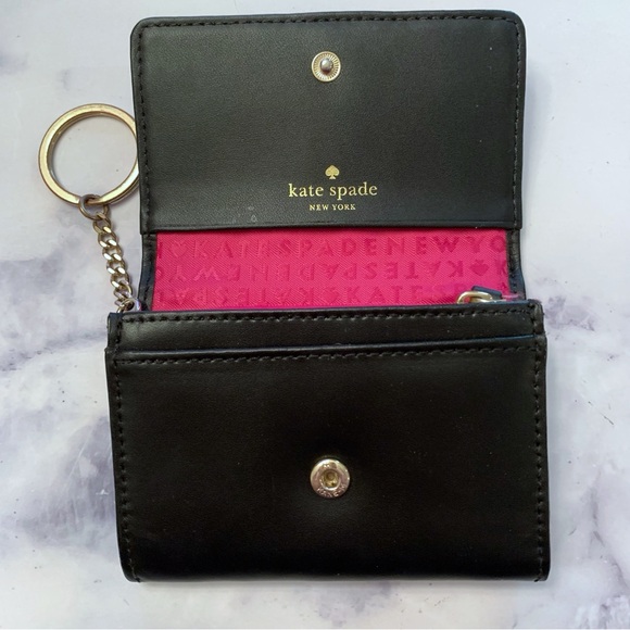 FINAL PRICE Kate Spade Montford Park Black Leather Darla Leather Keychain Wallet - Picture 6 of 14
